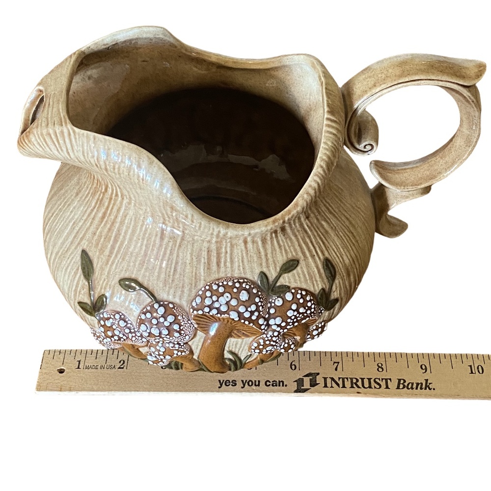 Arnel’s Beige Ceramic Mushroom Teapot Pitcher Set 70s Cottagecore 2pc‎ - Picture 7 of 16